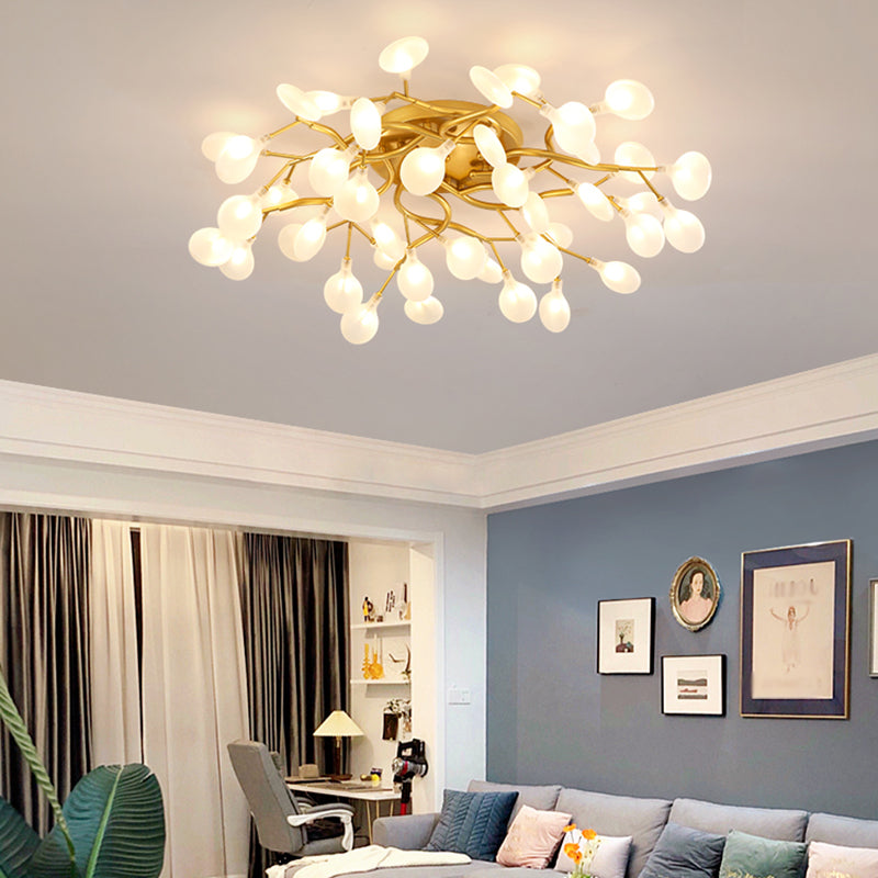 Luz de lámpara de rubor de rama contemporánea luces de montaje de lavado de metal para sala de estar