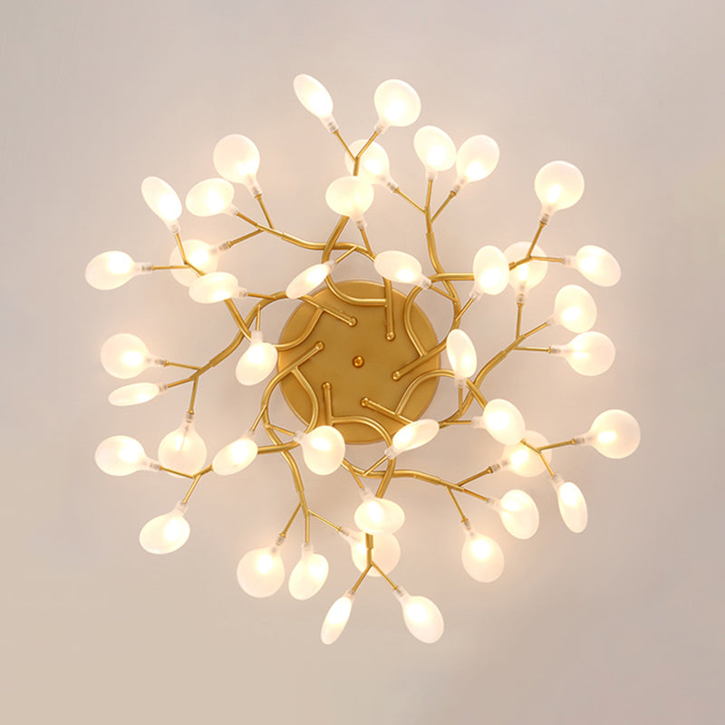 Luz de lámpara de rubor de rama contemporánea luces de montaje de lavado de metal para sala de estar