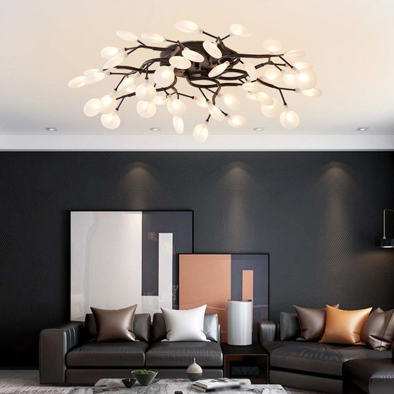 Luz de lámpara de rubor de rama contemporánea luces de montaje de lavado de metal para sala de estar