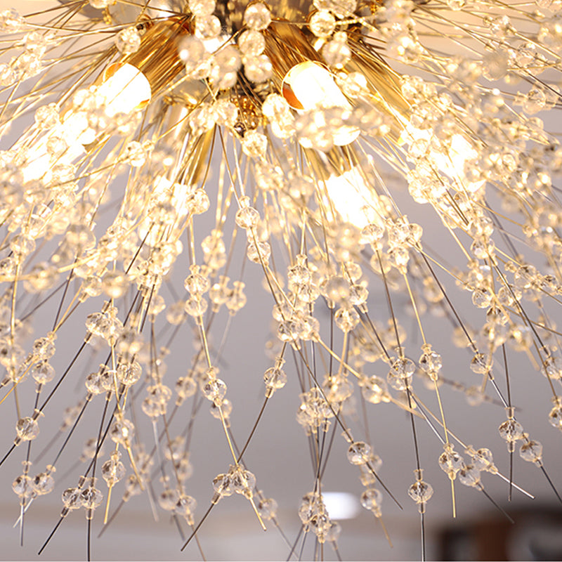 Contemporary Blossom Flush Light Fixture Crystal Flush Mount Lights for Bedroom