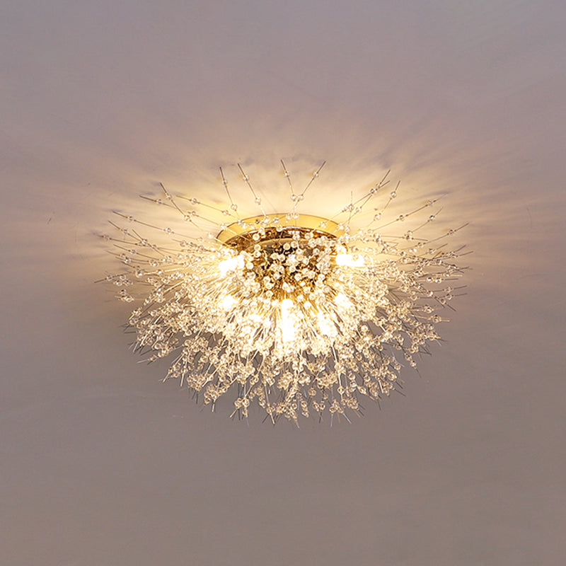 Contemporary Blossom Flush Light Fixture Crystal Flush Mount Lights for Bedroom