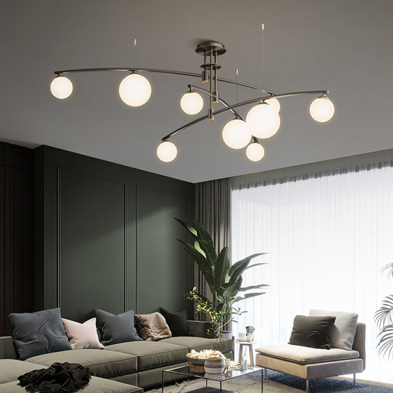 Sphère contemporaine luminaire luminaire de verre à chasse des lumières pour le salon