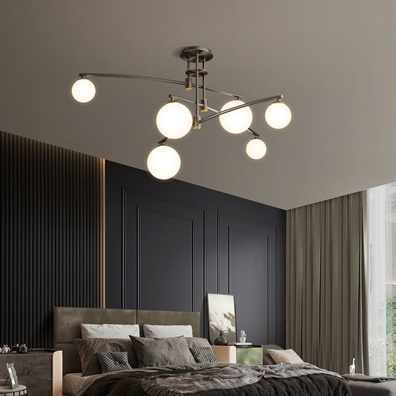 Sphère contemporaine luminaire luminaire de verre à chasse des lumières pour le salon