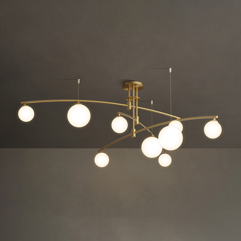 Sphère contemporaine luminaire luminaire de verre à chasse des lumières pour le salon