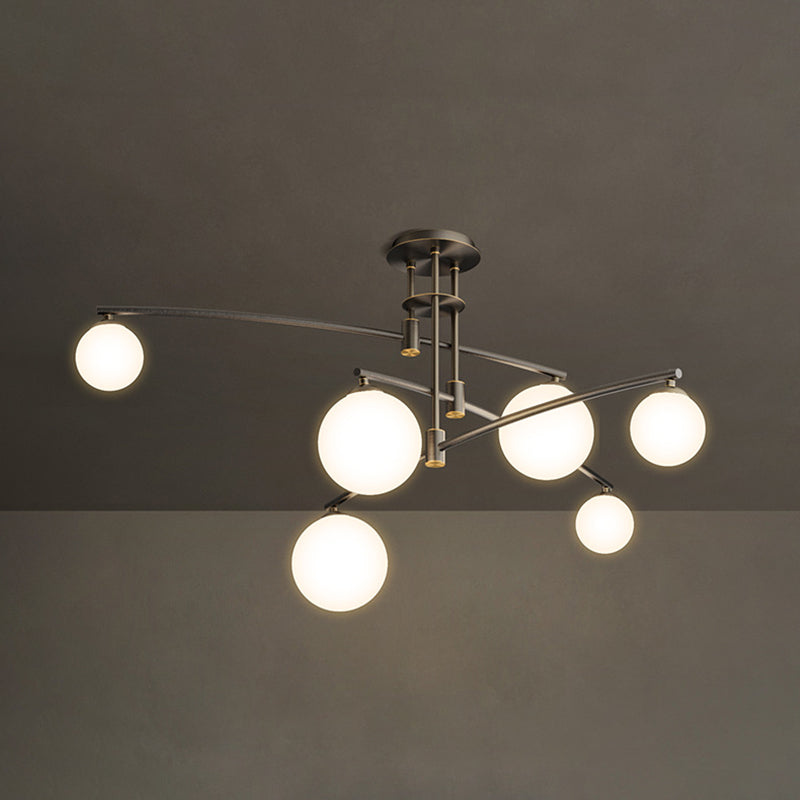 Sphère contemporaine luminaire luminaire de verre à chasse des lumières pour le salon