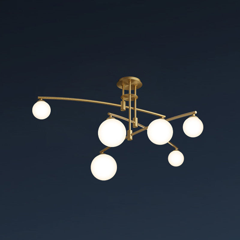 Sphère contemporaine luminaire luminaire de verre à chasse des lumières pour le salon