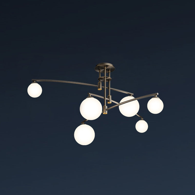 Sphère contemporaine luminaire luminaire de verre à chasse des lumières pour le salon