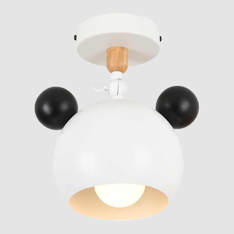1 Light Mickey Ceiling Light Modern Macaron Style Metal Ceiling Lighting for Living Room