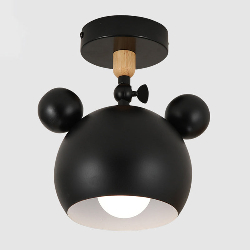 1 Light Mickey Ceiling Light Modern Macaron Style Metal Ceiling Lighting for Living Room