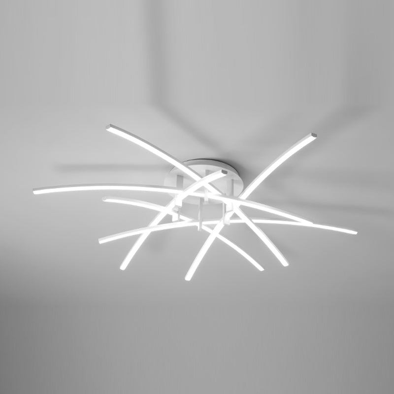 Style moderne linéaire plafonnier métal métal plafond multi-tête plafond pour restaurant