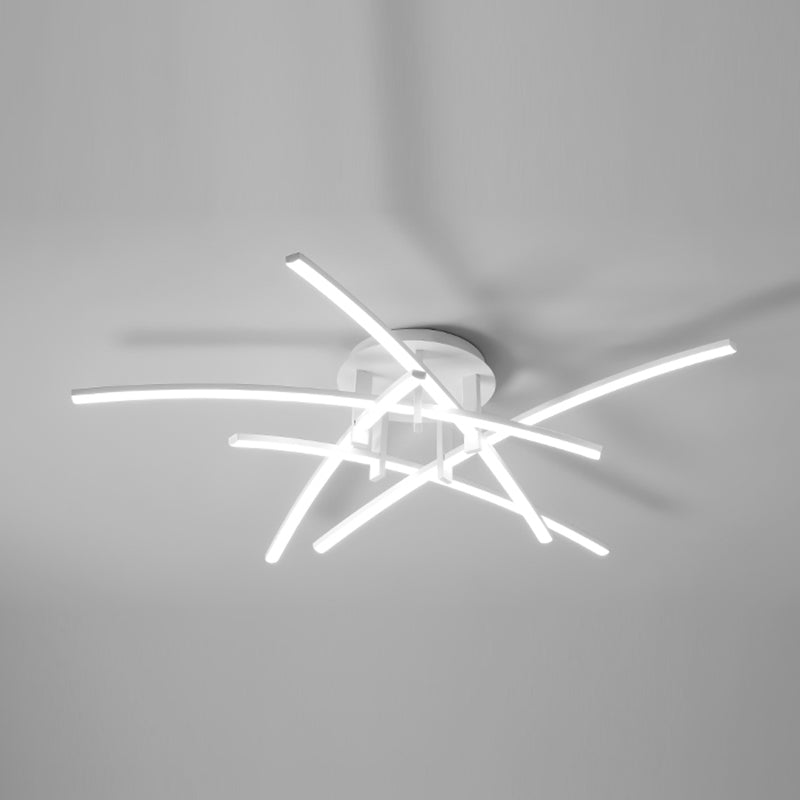 Style moderne linéaire plafonnier métal métal plafond multi-tête plafond pour restaurant