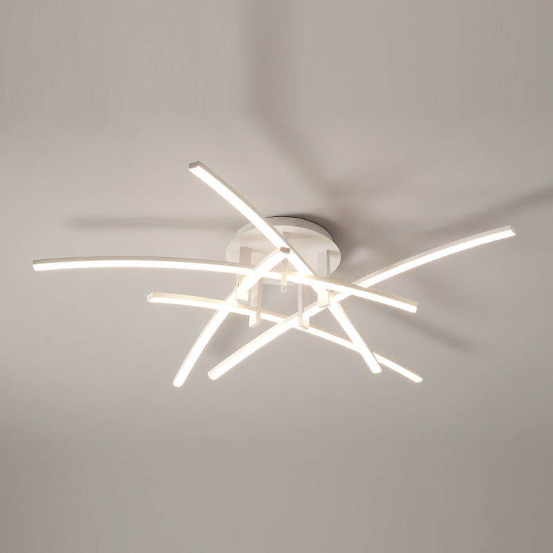 Style moderne linéaire plafonnier métal métal plafond multi-tête plafond pour restaurant