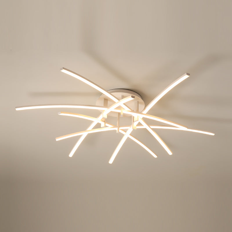 Style moderne linéaire plafonnier métal métal plafond multi-tête plafond pour restaurant