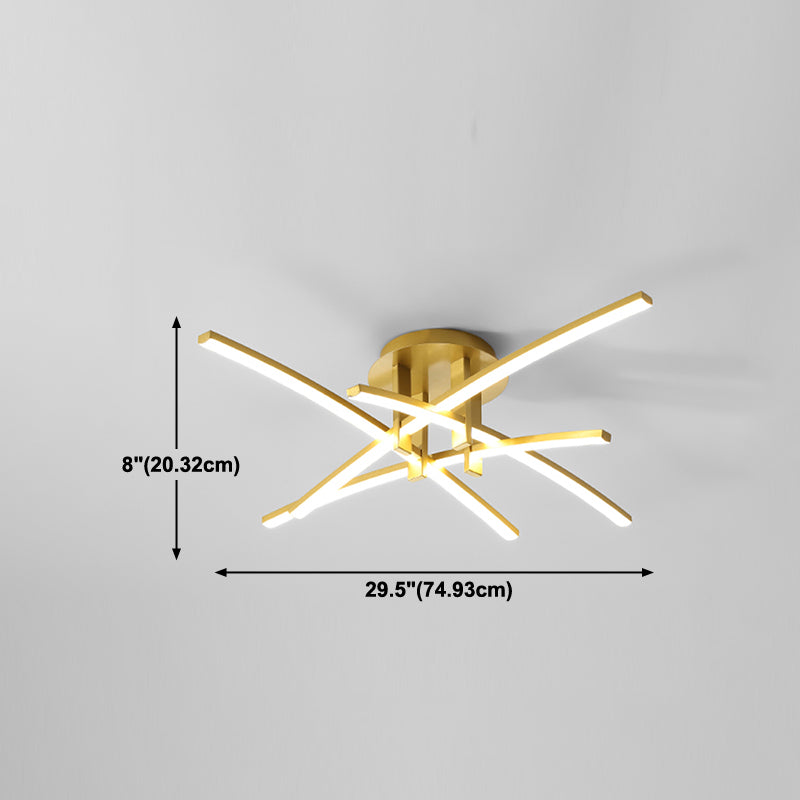 Style moderne linéaire plafonnier métal métal plafond multi-tête plafond pour restaurant