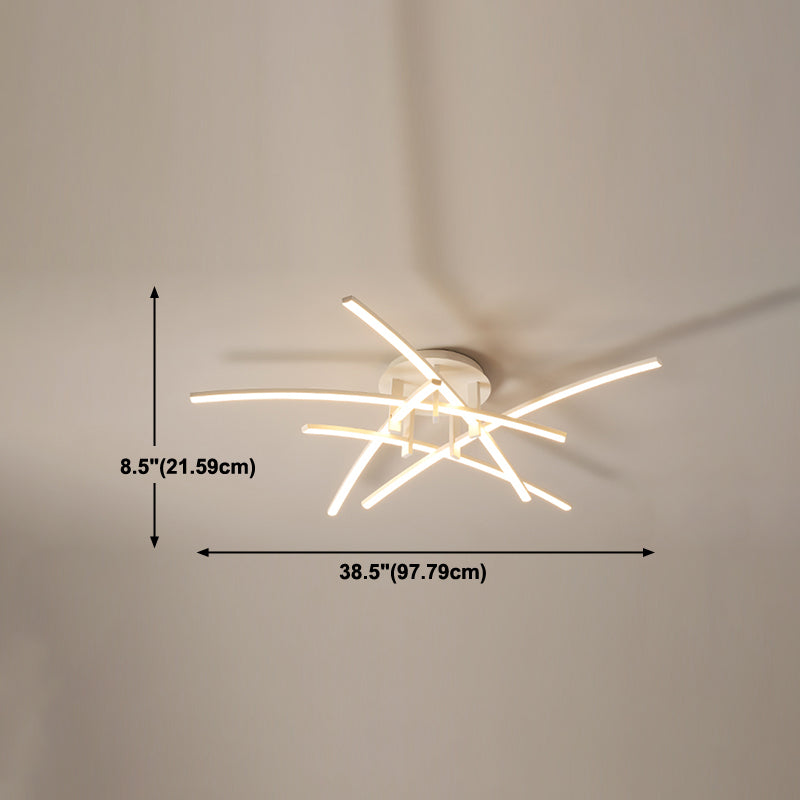 Style moderne linéaire plafonnier métal métal plafond multi-tête plafond pour restaurant