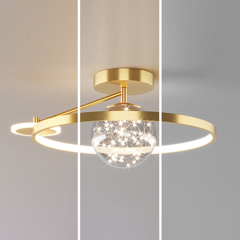 Luz de techo LED de estilo de techo de techo de círculo de metal