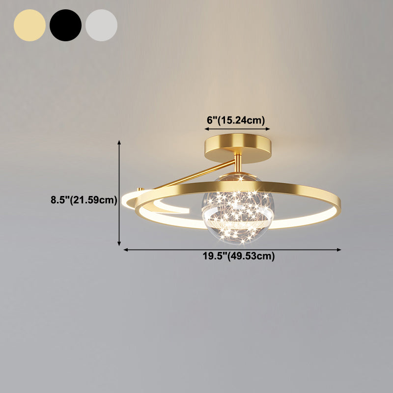 Luz de techo LED de estilo de techo de techo de círculo de metal