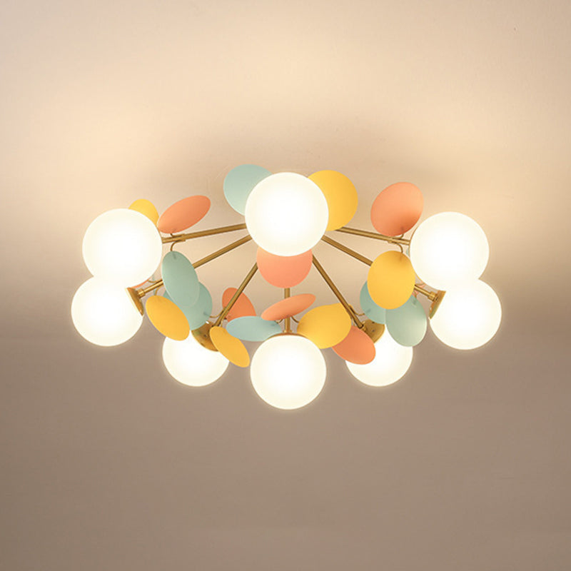 Burbujas de la sala de estar del techo montado en el techo de vidrio semi iluminación de semi montura