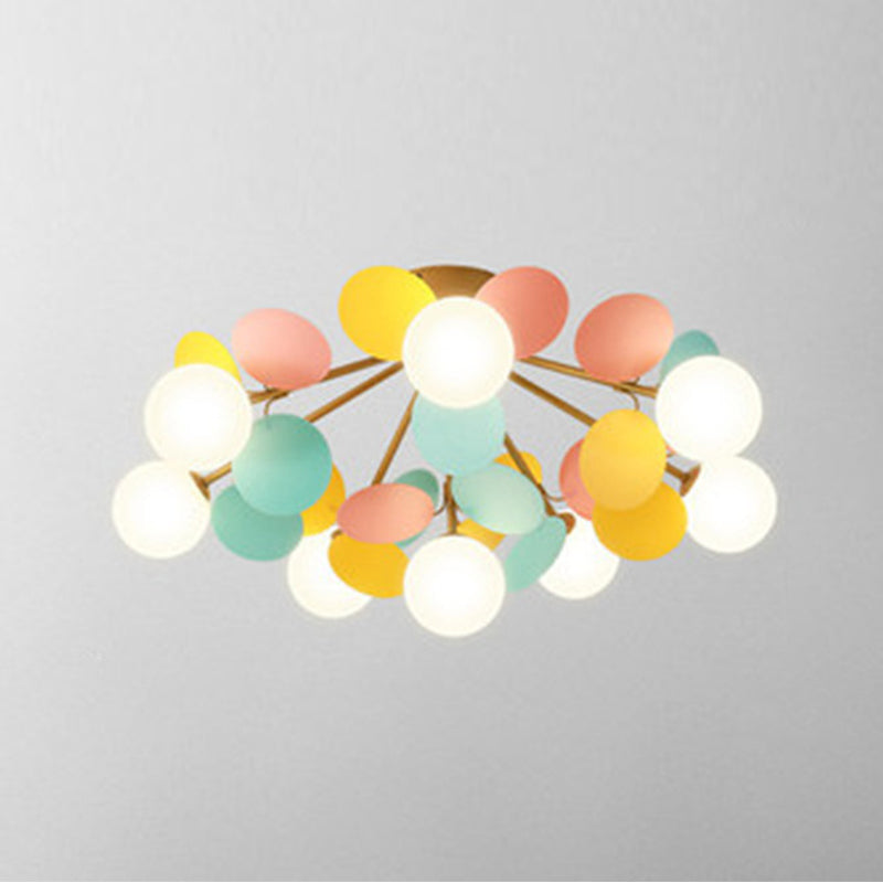 Burbujas de la sala de estar del techo montado en el techo de vidrio semi iluminación de semi montura