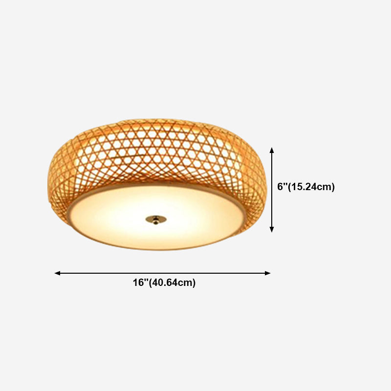 Iluminación moderna de montaje en semi flush ASIA ASIA Bamboo Beige Light