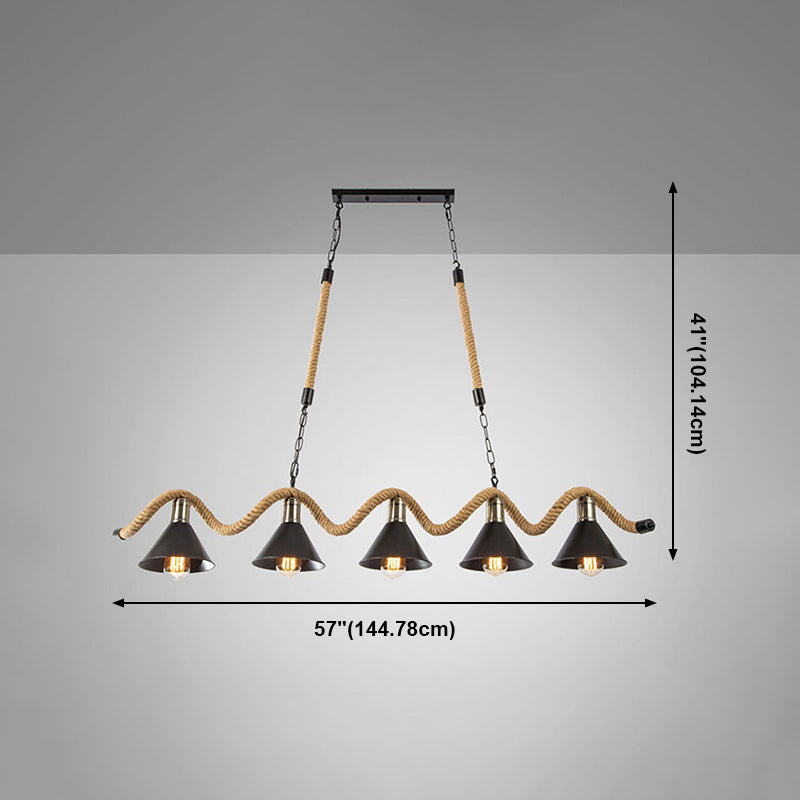 Luz de colgante colgante colgante de cono de estilo industrial lámparas colgantes de metal