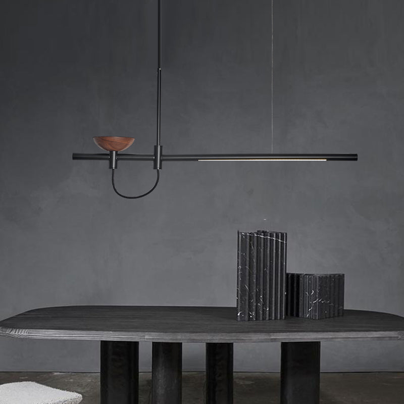 Luces colgantes lineales de estilo moderno 2 luces colgantes de la isla ligera
