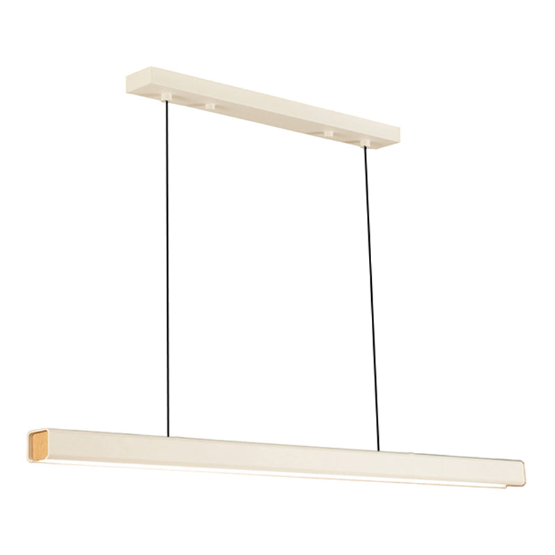 Lámpara de 1 cabeza de lámpara de la isla de metal moderna lámpara colgante de 1 cabeza lineal con sombra acrílica