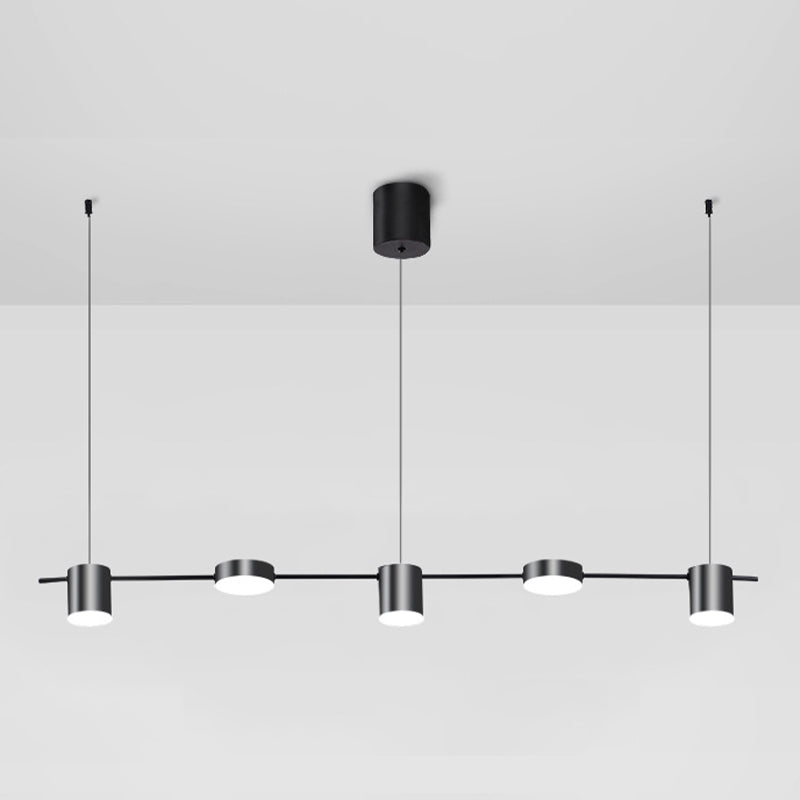 Lámparas de suspensión LED de restaurante LED de múltiples cabezas de araña de araña de isla metálica moderna