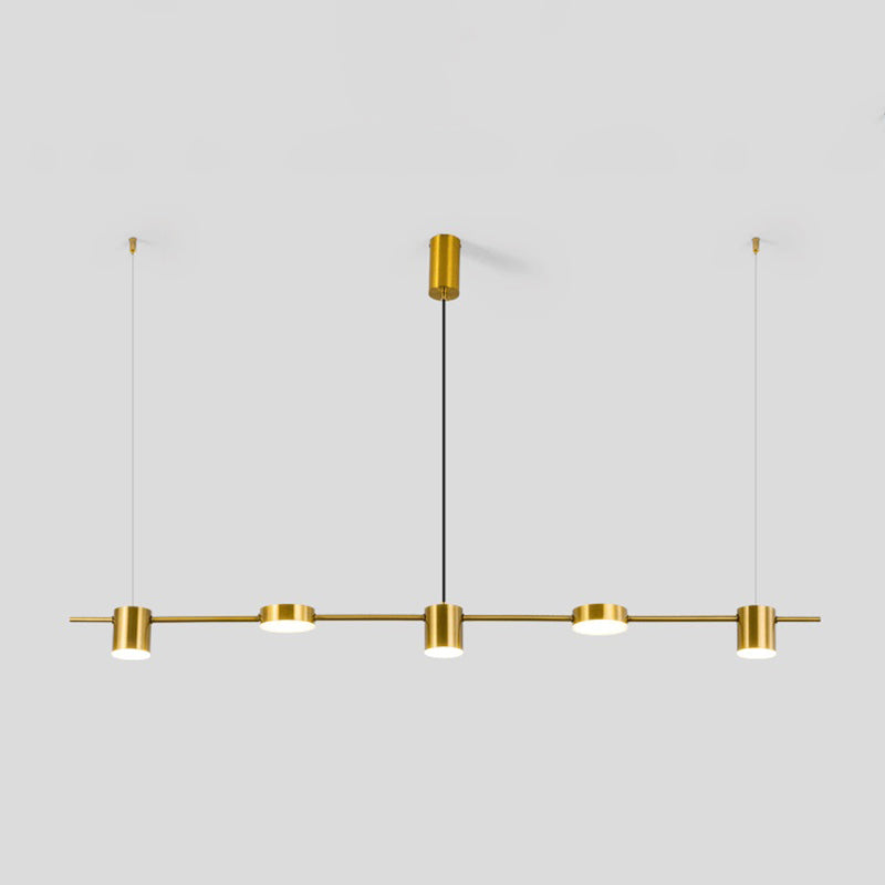 Lámparas de suspensión LED de restaurante LED de múltiples cabezas de araña de araña de isla metálica moderna