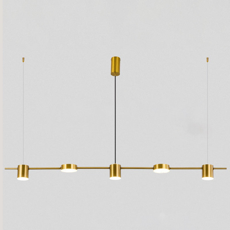 Lámparas de suspensión LED de restaurante LED de múltiples cabezas de araña de araña de isla metálica moderna