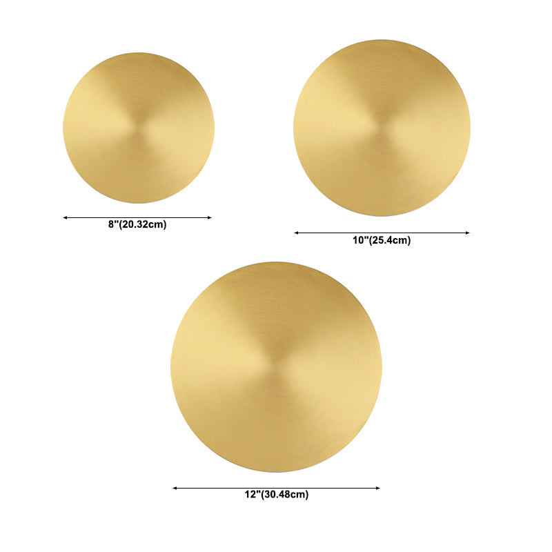 Round Shade Metal Wall Sconce Modern Style 1-Light Wall Mount Light for Living Room