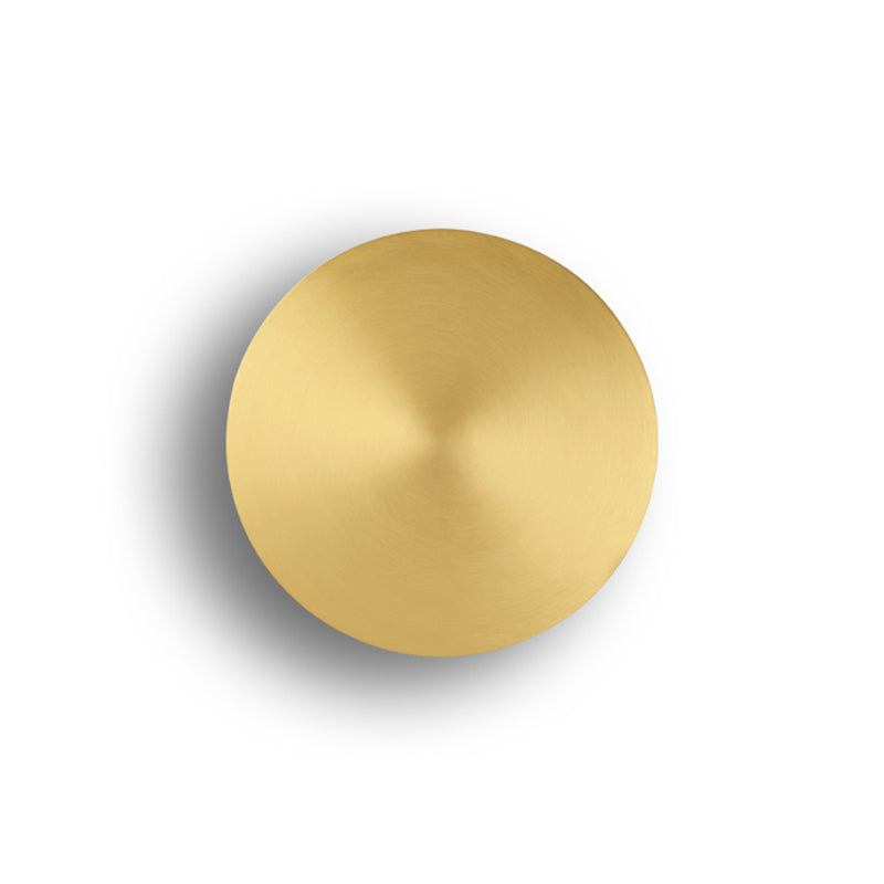 Round Shade Metal Wall Sconce Modern Style 1-Light Wall Mount Light for Living Room