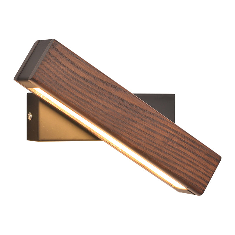 Sombra cuadrada de madera de madera Distone de estilo moderno Luz de pared de luz individual