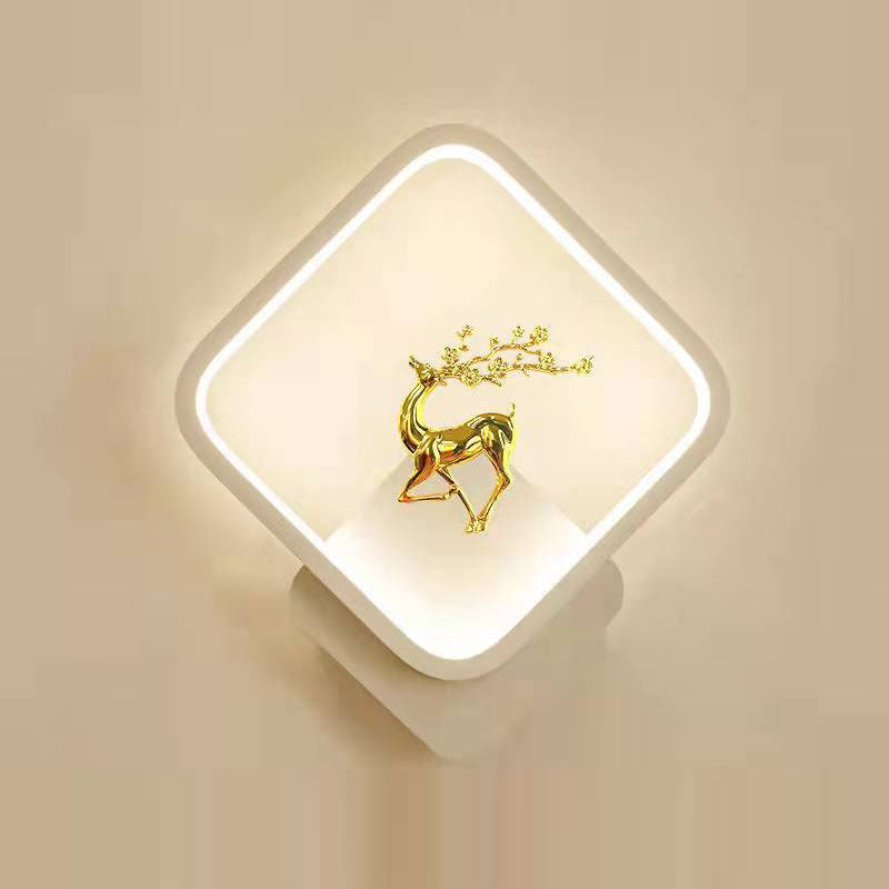 Geometry Shape Wall Lights Kid Style Metal 1 Light Wall Mount Light