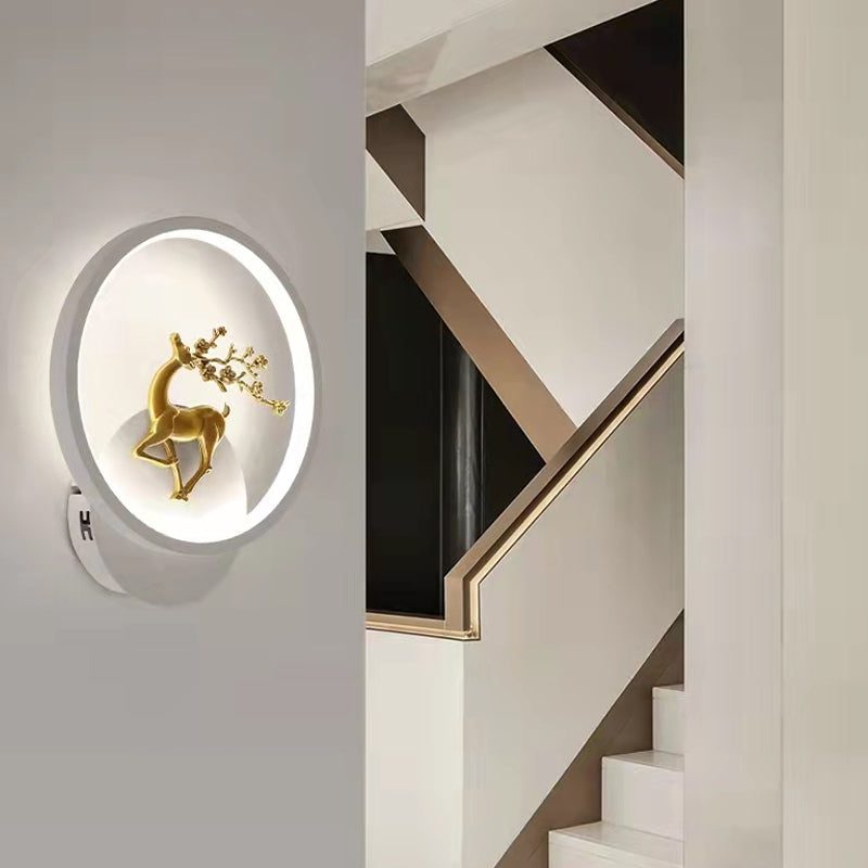 Geometry Shape Wall Lights Kid Style Metal 1 Light Wall Mount Light