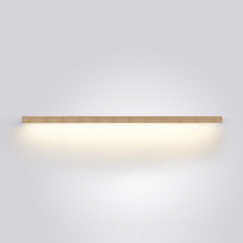 Multi Lights Linear Wall Mounted Lamps Modern Style Wood Wall Lights
