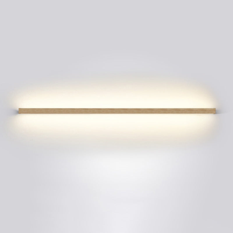 Multi Lights Linear Wall Mounted Lamps Modern Style Wood Wall Lights