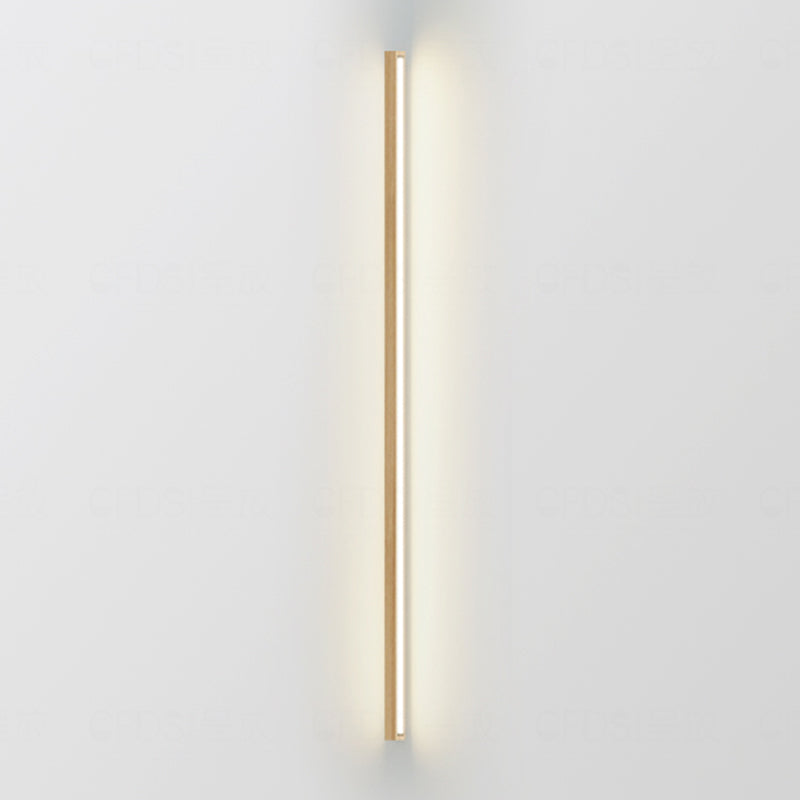 Multi Lights Linear Wall Mounted Lamps Modern Style Wood Wall Lights