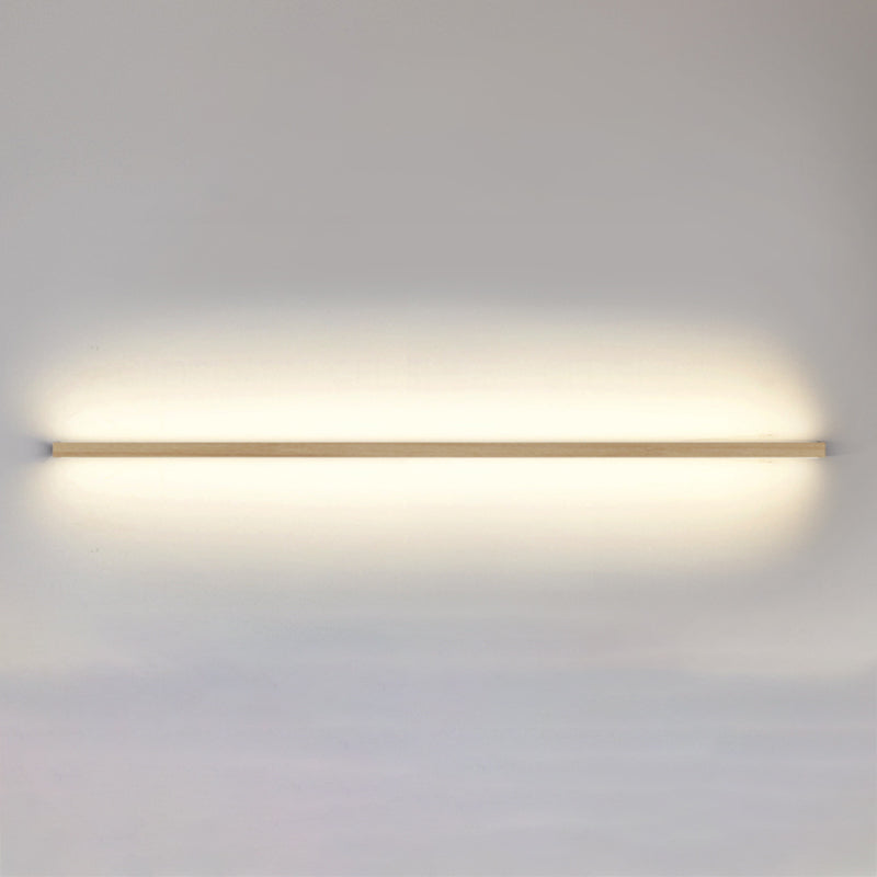 Multi Lights Linear Wall Mounted Lamps Modern Style Wood Wall Lights