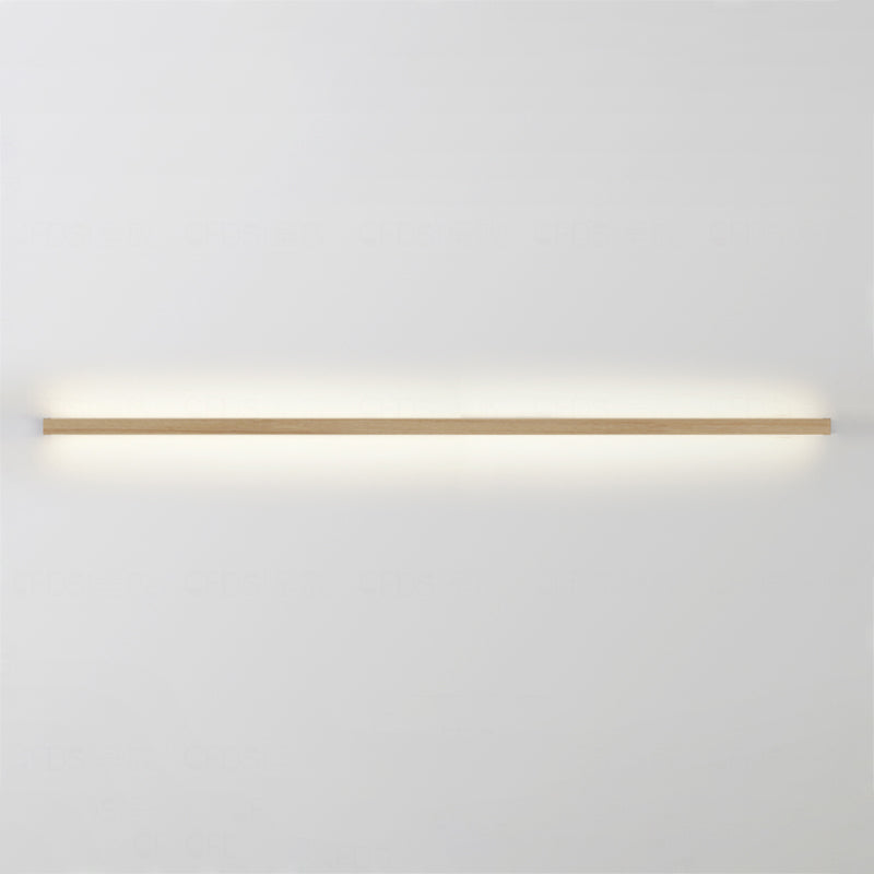 Multi Lights Linear Wall Mounted Lamps Modern Style Wood Wall Lights