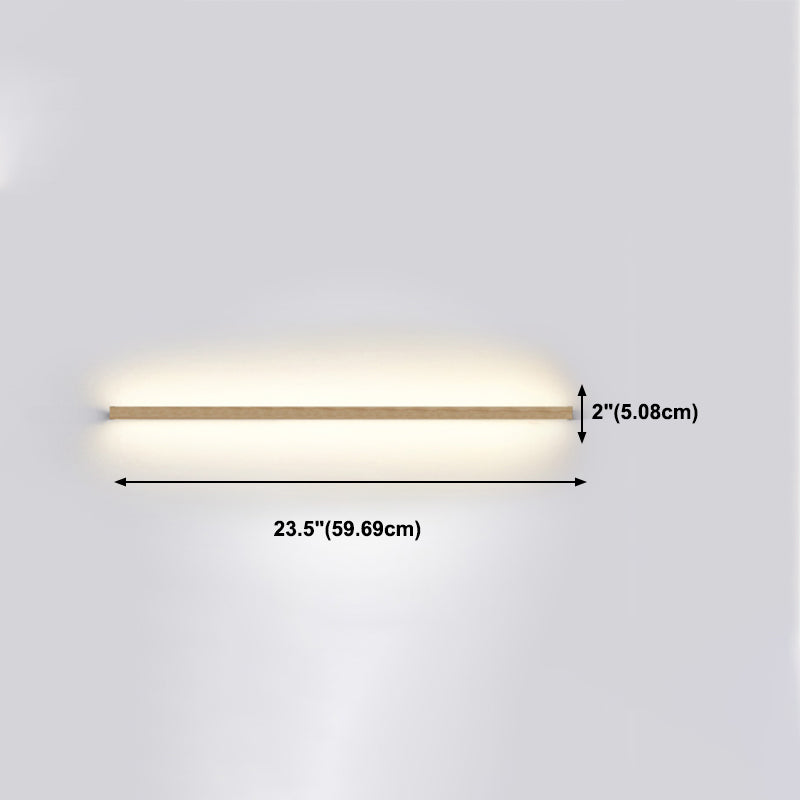 Multi Lights Linear Wall Mounted Lamps Modern Style Wood Wall Lights