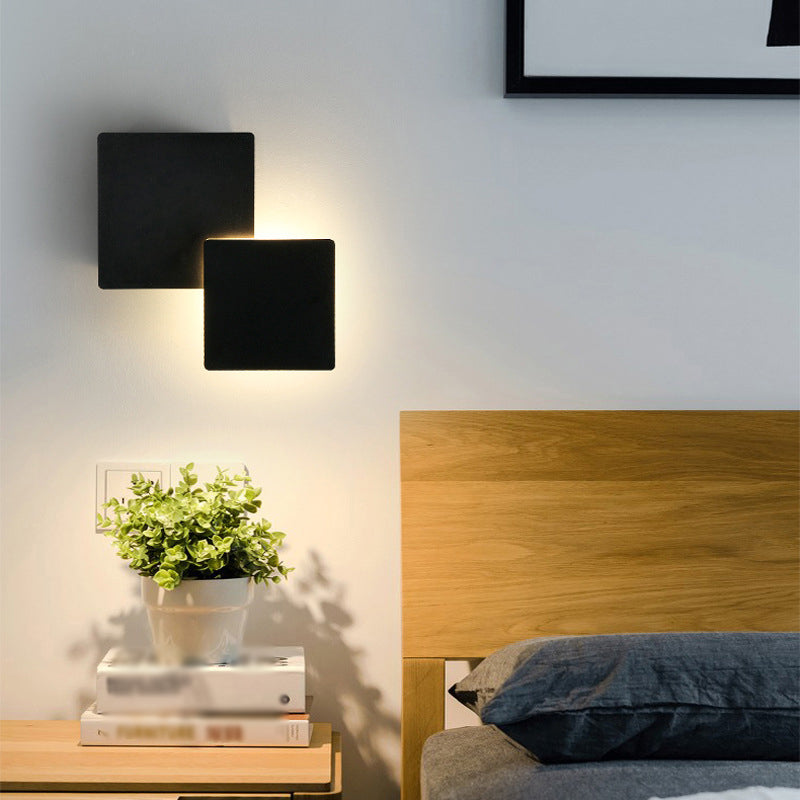 Modern Style Geometric Wall Mounted Lamps Metal 1 Light Wall Lights