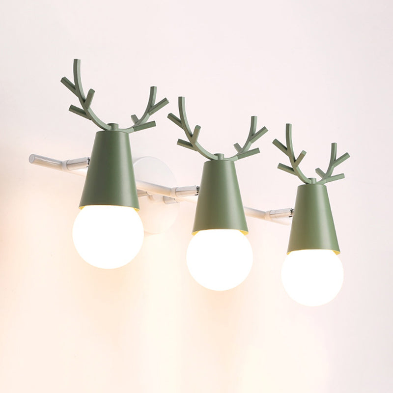 Modern Colorful Wall Sconce Light Creative Antlers Wall Light Fixture for Bedroom