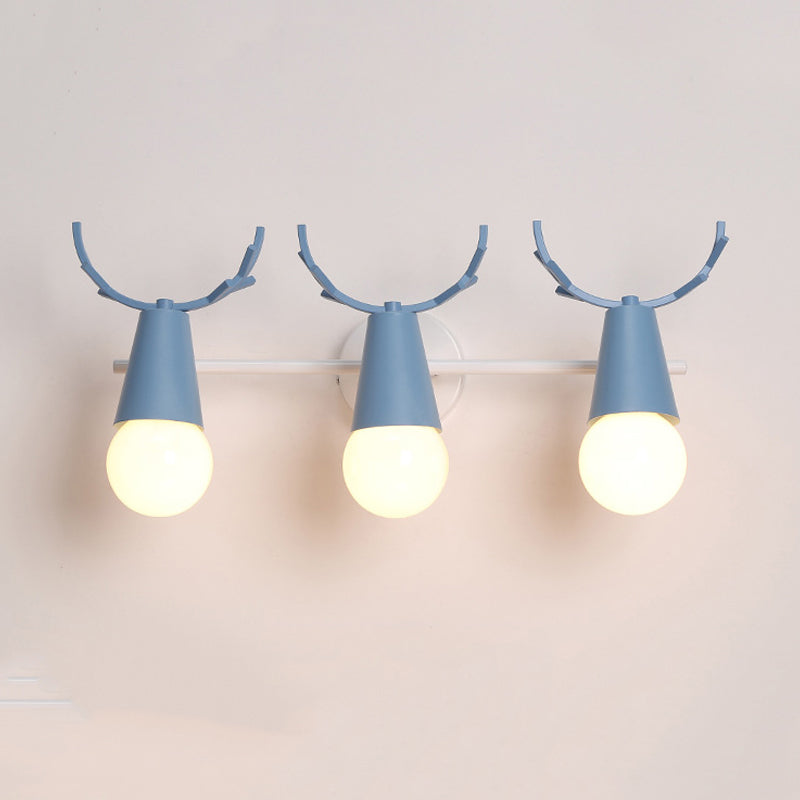 Modern Colorful Wall Sconce Light Creative Antlers Wall Light Fixture for Bedroom