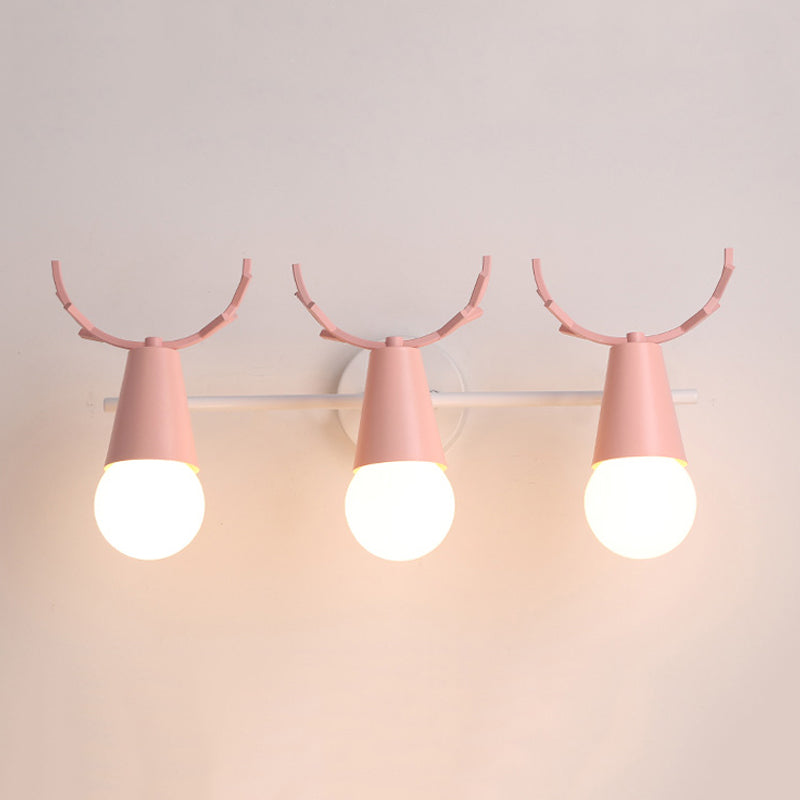 Modern Colorful Wall Sconce Light Creative Antlers Wall Light Fixture for Bedroom