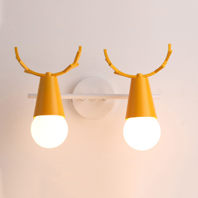 Modern Colorful Wall Sconce Light Creative Antlers Wall Light Fixture for Bedroom