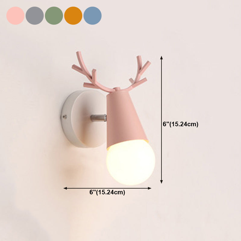 Modern Colorful Wall Sconce Light Creative Antlers Wall Light Fixture for Bedroom