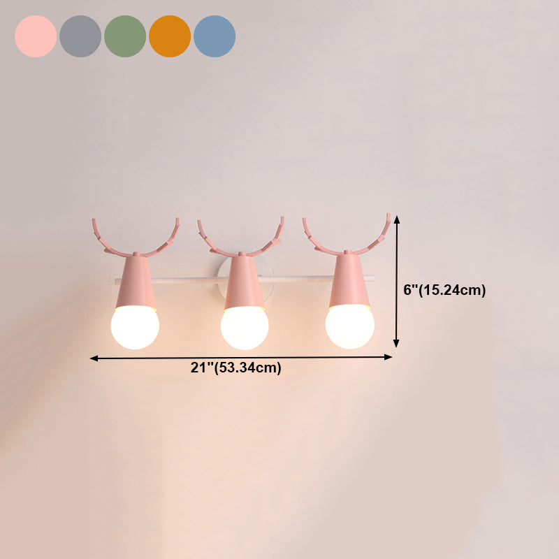 Modern Colorful Wall Sconce Light Creative Antlers Wall Light Fixture for Bedroom