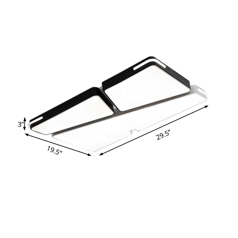 Weißes Quadrat/Rechteck Unterputze Licht Minimalismus 19.5 "/23.5" Breite LED Acryl Deckenbeleuchtung in Weiß/Warm Licht