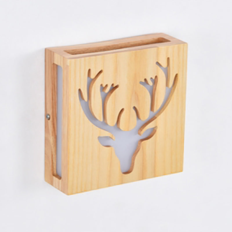 Modern Wooden Wall Light Sconce Creative Wall Light Fixture for Bedroom